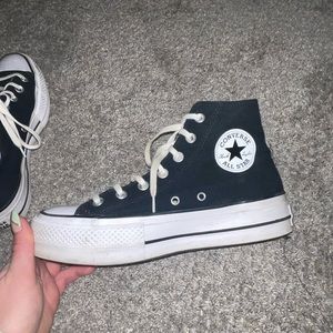 Platform black converse